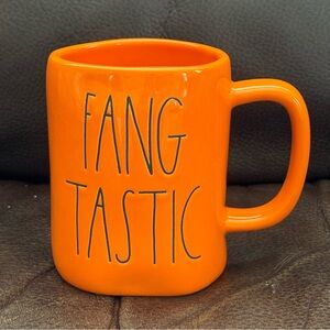 Rae Dunn FANG TASTIC Halloween Mug - Orange & Black